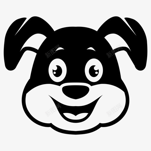 狗动物动物脸图标svg_新图网 https://ixintu.com 动物 可爱 爱的 玩具