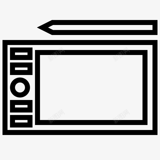 笔板数码绘图硬件图标svg_新图网 https://ixintu.com 数码 标签 电脑 硬件 笔板 绘图