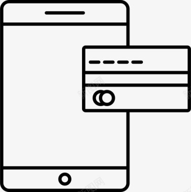 手机购物信用卡图标图标