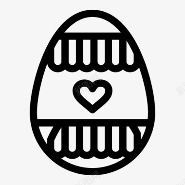 复活节彩蛋假日伊斯特堡线图标图标
