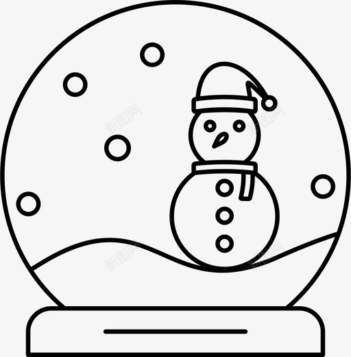 雪球雪人冬天图标svg_新图网 https://ixintu.com 冬天 雪人 雪球