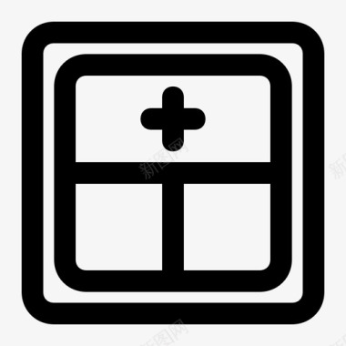 急救箱十字交叉药物图标图标
