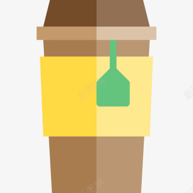 纸杯咖啡33扁平图标图标
