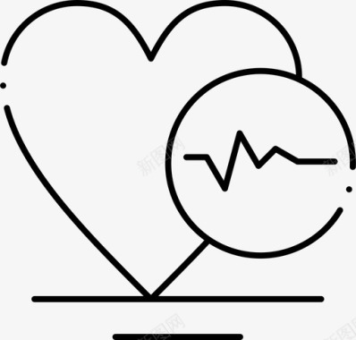 心脏急诊心跳图标图标