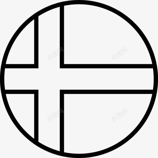 瑞典国旗国家世界图标svg_新图网 https://ixintu.com 世界 国家 国旗 圆圈 瑞典 简化