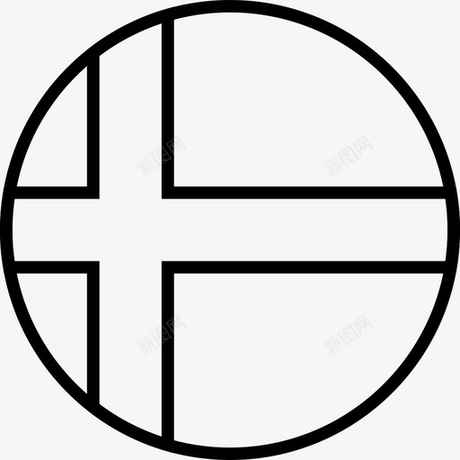 丹麦国旗dnk国家图标svg_新图网 https://ixintu.com dnk 世界 丹麦 国家 国旗 圆圈 简化
