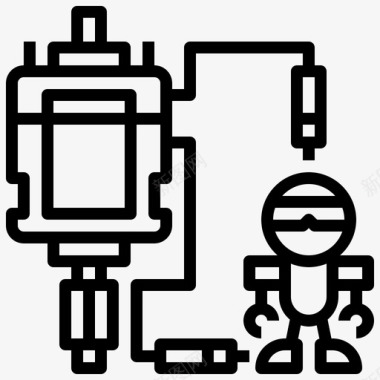 直流电机电子机器人图标图标