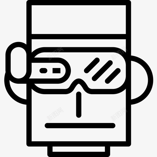 智能眼镜机器人机器4线性图标svg_新图网 https://ixintu.com 智能眼镜 机器人机器4 线性