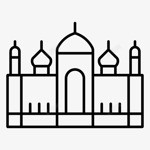 巴德沙希清真寺亚洲建筑亚洲旅游图标svg_新图网 https://ixintu.com 亚洲地标 亚洲建筑 亚洲旅游 巴基斯坦 巴德沙希清真寺 纪念碑
