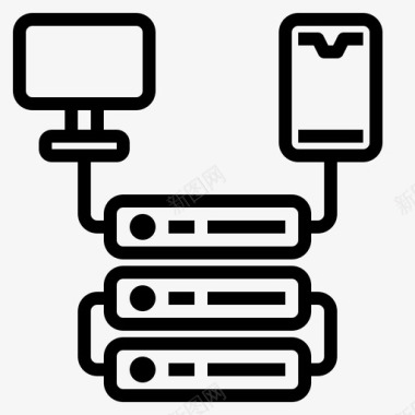 数字数据存储计算机连接图标图标