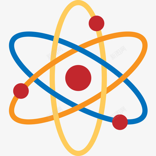 Atom回学校65号平的图标svg_新图网 https://ixintu.com Atom 回学校65号 平的