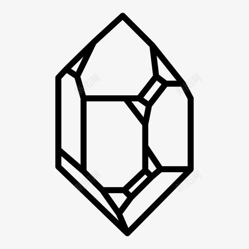 石英晶体形态图标svg_新图网 https://ixintu.com 三角 形态 晶体 石英 矿物 系统