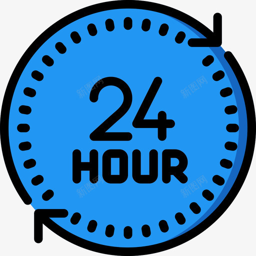 24小时时间管理33线性颜色图标svg_新图网 https://ixintu.com 24小时 时间管理33 线性颜色