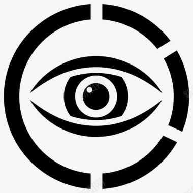 眼睛监控网络眼眼睛扫描图标图标