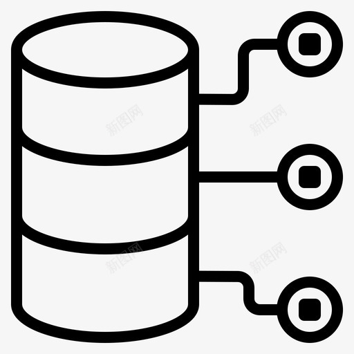 数据存储计算机连接图标svg_新图网 https://ixintu.com 存储 数据 数据管理 服务器 管理器 计算机 连接 链接