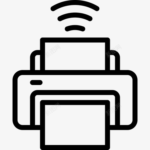 打印机物联网43线性图标svg_新图网 https://ixintu.com 打印机 线性 联网