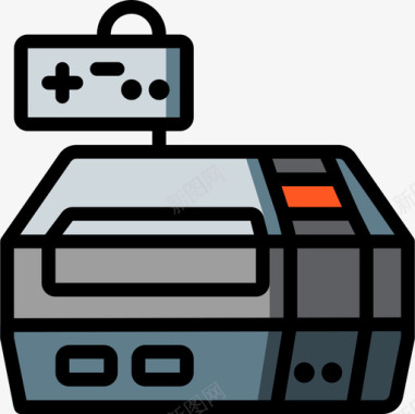 游戏机八十年代17线性颜色图标图标