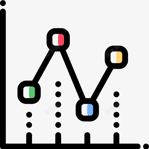 折线图图表和图表15颜色省略图标svg_新图网 https://ixintu.com 图表 折线 省略 线图 颜色
