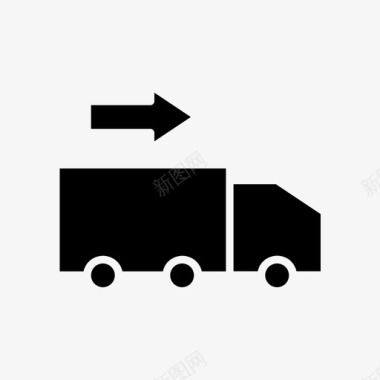 卡车交货货物包装图标图标