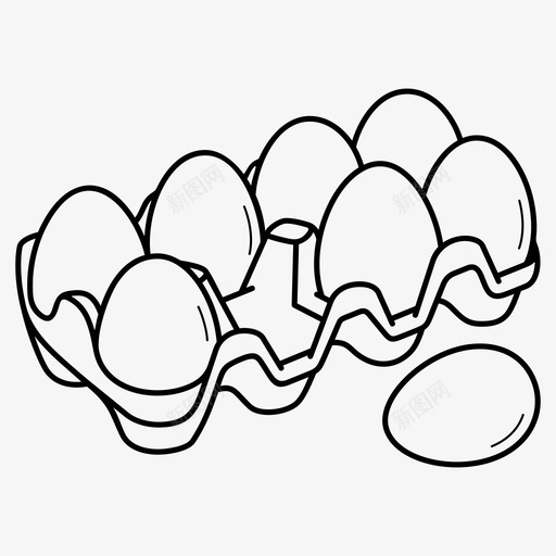 鸡蛋托盘鸡蛋鸡蛋架图标svg_新图网 https://ixintu.com 托盘 板条 鸡蛋