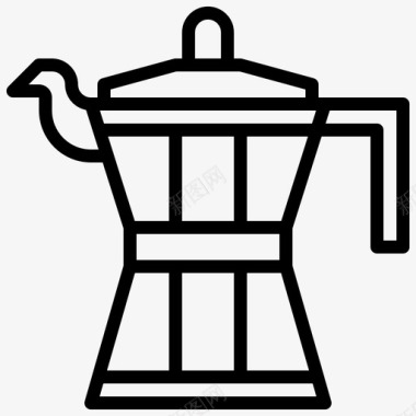 咖啡机饮料食品和餐厅图标图标