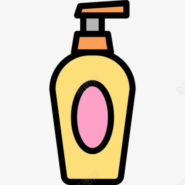 奶油美容和化妆品4线性颜色图标图标