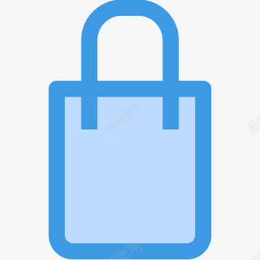 购物袋必备7蓝色图标图标