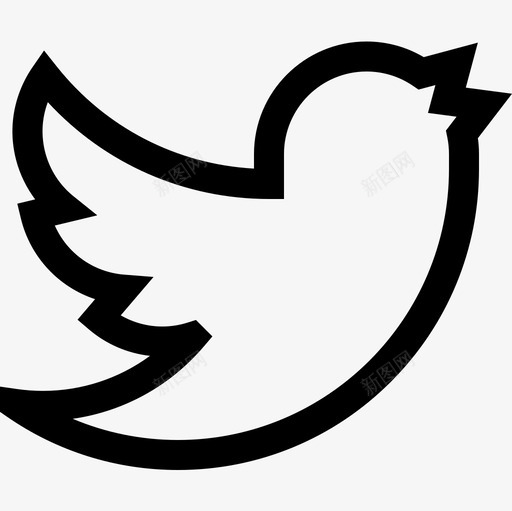Twitter社交媒体97线性图标svg_新图网 https://ixintu.com Twitter 媒体 社交 线性