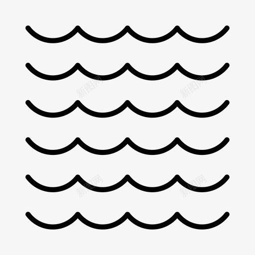 波浪几何图案线条图案图标svg_新图网 https://ixintu.com 几何 图案 波浪 线条