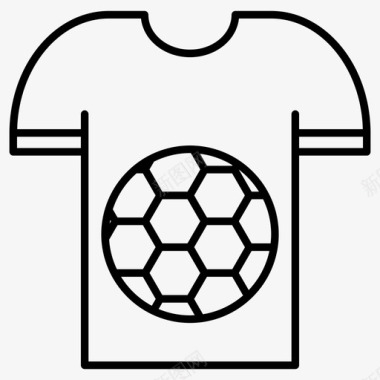 运动t恤衣服足球衫图标图标