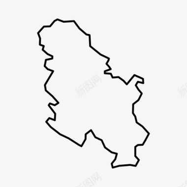 塞尔维亚地图巴尔干半岛贝尔格莱德图标图标