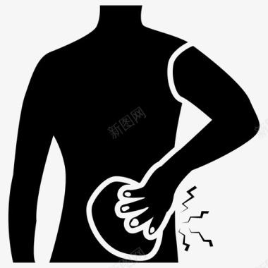 腰背受伤腰酸背痛慢性疼痛图标图标