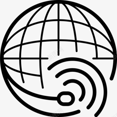 全球服务连接互联网图标图标