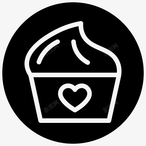 冰淇淋甜点心图标svg_新图网 https://ixintu.com 2圈 冰淇淋 情人节 派对 甜点 甜蜜