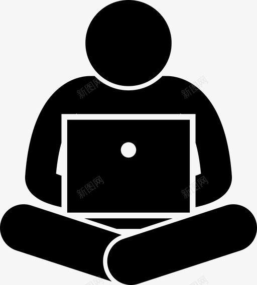 上网电脑笔记本电脑图标svg_新图网 https://ixintu.com 上网 使用 坐在地板上 电脑 笔记本电脑 自由职业者和个体经营者