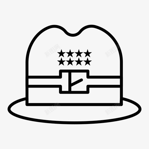 帽子美国美国正规线图标svg_新图网 https://ixintu.com 帽子 正规 美国
