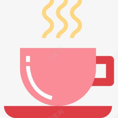 咖啡杯蜜月扁平图标图标