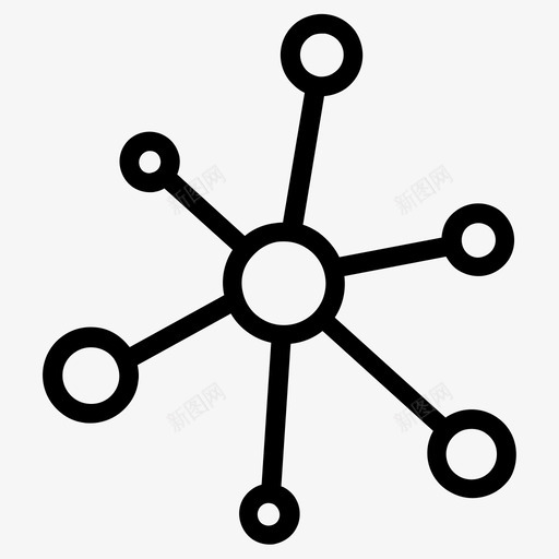 系统中心枢纽图标svg_新图网 https://ixintu.com 中心 枢纽 系统 网络 链路