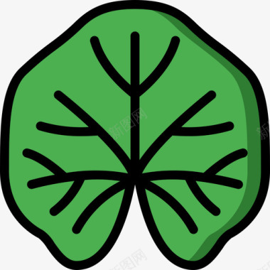 锦葵植物学5线性颜色图标图标
