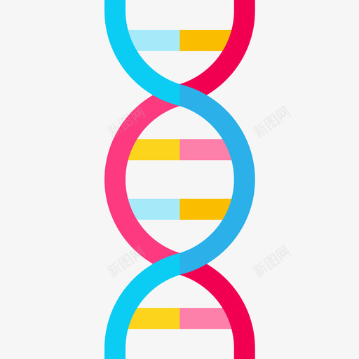 Dna化学33扁平图标svg_新图网 https://ixintu.com Dna 化学 扁平