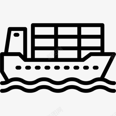 货船运输97直航图标图标