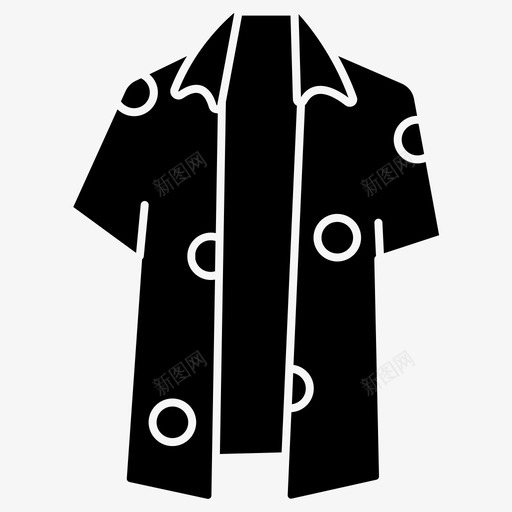 夏威夷衬衫服装时尚图标svg_新图网 https://ixintu.com 元素 夏威夷 时尚 服装 衬衫