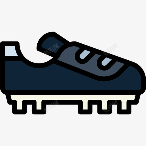 足球鞋25码线性颜色图标svg_新图网 https://ixintu.com 25码 线性颜色 足球鞋