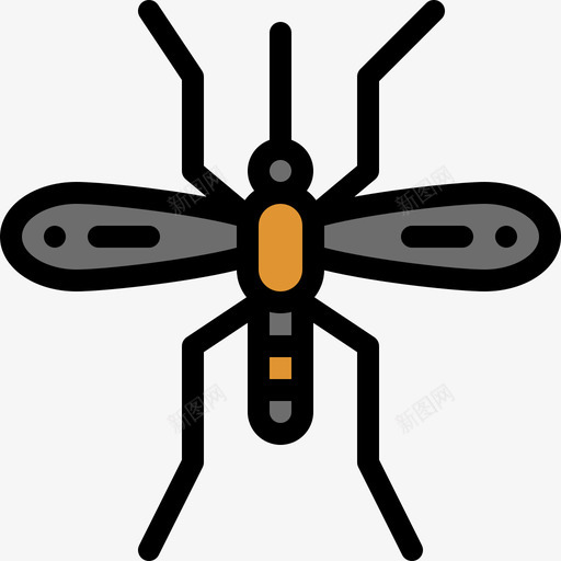 蚊子昆虫12线状颜色图标svg_新图网 https://ixintu.com 昆虫 线状 蚊子 颜色