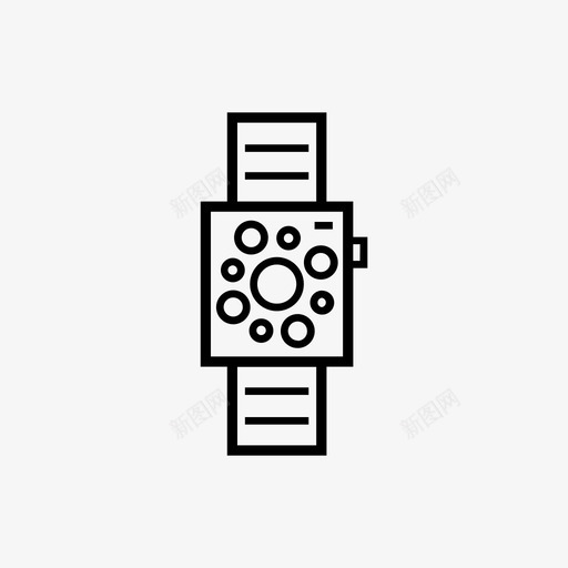 智能手表小工具科技图标svg_新图网 https://ixintu.com 小工具 智能手表 未来科技 科技 腕表