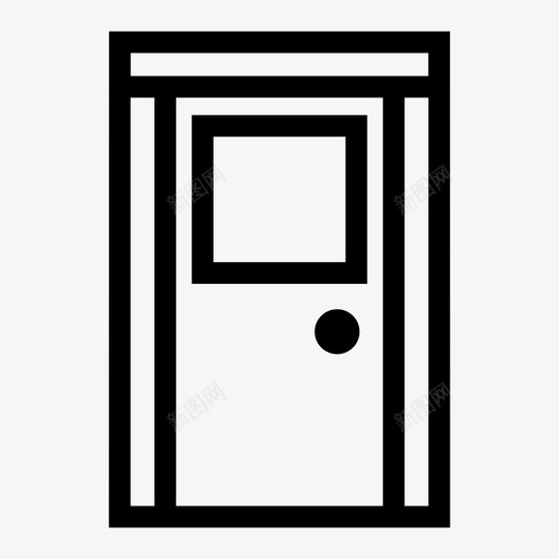 门入口前门图标svg_新图网 https://ixintu.com 入口 内门 前门 房间 金属