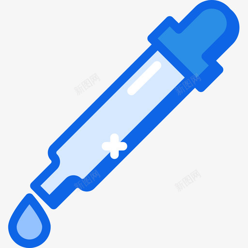 滴管科学82蓝色图标svg_新图网 https://ixintu.com 滴管 科学 蓝色