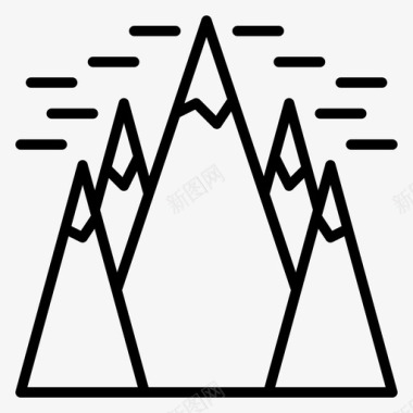 山冒险自然图标图标