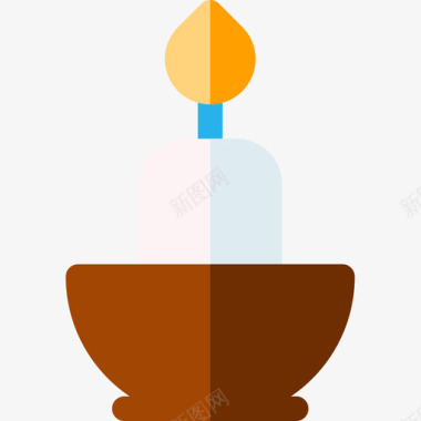 蜡烛精神的9平的图标图标