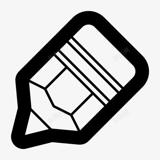 铅笔编辑正方形图标svg_新图网 https://ixintu.com 正方形 编辑 铅笔